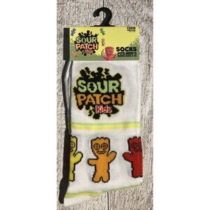 Sour Patch Kids Print Novelty Crew Socks - Men’s Size 6-12